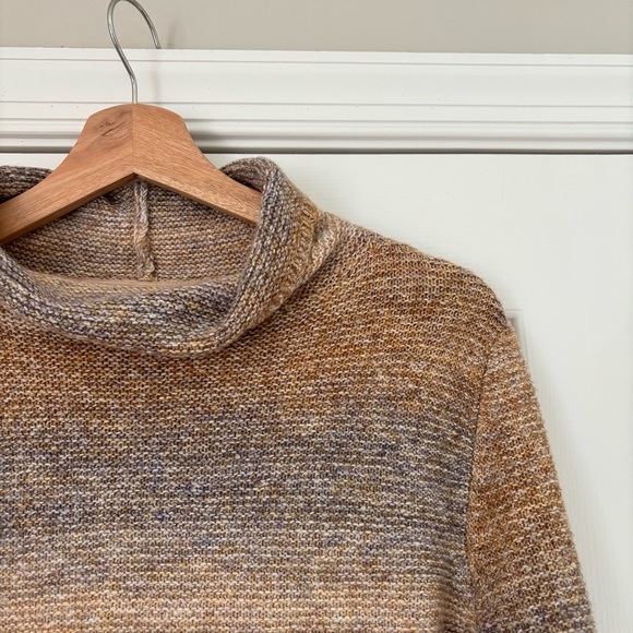 J. Jill Wearever Collection Funnel-neck Sweater Soft Toffee Multi Brown Tan L - Picture 4 of 8